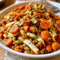 Boiled Cabbage and Lentils in 50 Minutes