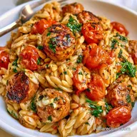 Boursin Orzo Sausage Bake in 35 Minutes