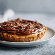 Chocolate Peanut Butter Caramel Mousse Pie for 10 Servings