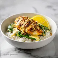 Lemon Pepper Chicken Bowl with Creamy Lemon Sauce
