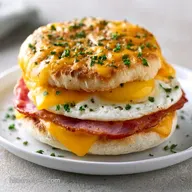 English Muffin Breakfast Sandwich for 4
