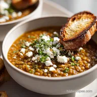 French Lentil Soup with Feta: 1 Hour