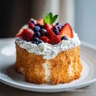 Homemade Angel Food Cake Recipe for 12 Servings