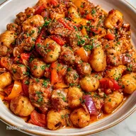 Italian Sausage Gnocchi Bake