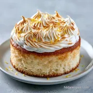 Lemon Meringue Angel Cake with Lemon Curd