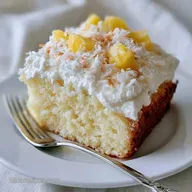 Pineapple Angel Food Cake with Coconut
