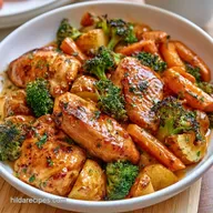 One-Pan Roasted Chicken Thighs Vegetables