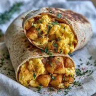 Crispy Vegetarian Breakfast Burrito