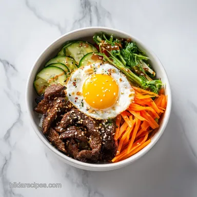 Korean Beef Bibimbap with Gochujang Aioli for 4 Servings Recipe Card