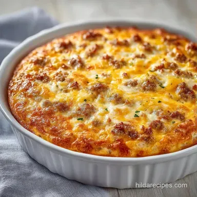Big Batch Breakfast Bake for 12 Servings Recipe Card