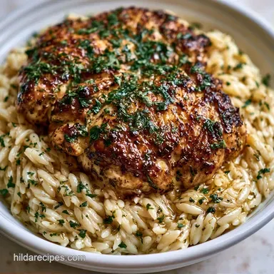 Boursin Chicken Orzo in 40 Minutes Recipe Card