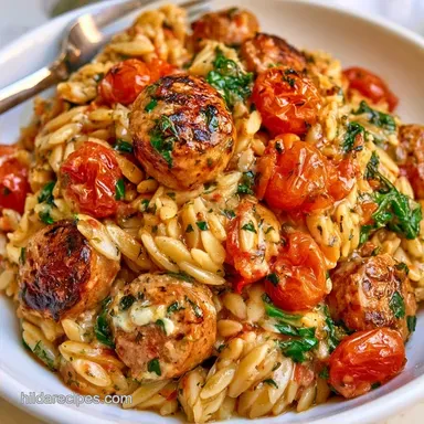 Boursin Orzo Sausage Bake in 35 Minutes