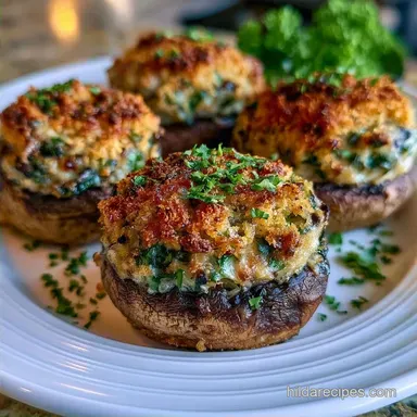 Boursin Stuffed Mushrooms with Panko
