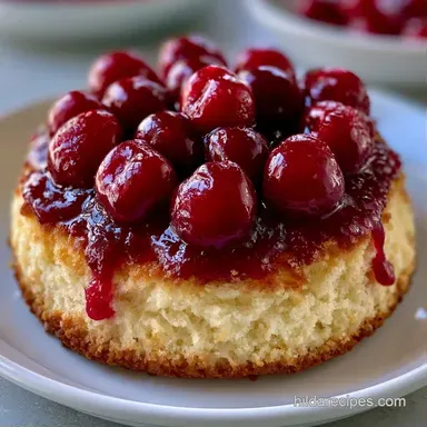 Cherry Angel Food Cake for 12 Servings Recipe Card