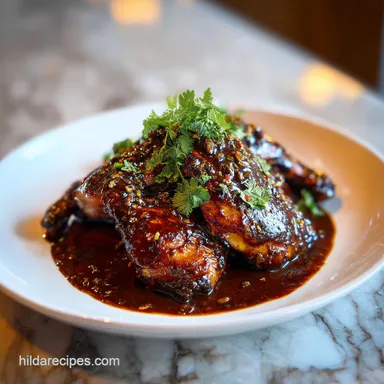 Chicken in Chocolate Sauce for 4 Servings Recipe Card