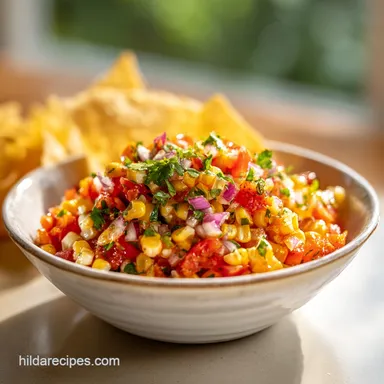 Corn Salsa Recipe from Chipotle: A Fresh Side Dish in 15 Minutes Recipe Card