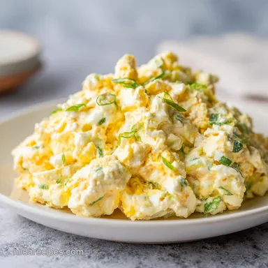 Simple Cottage Cheese Egg Salad Recipe for 2 Recipe Card