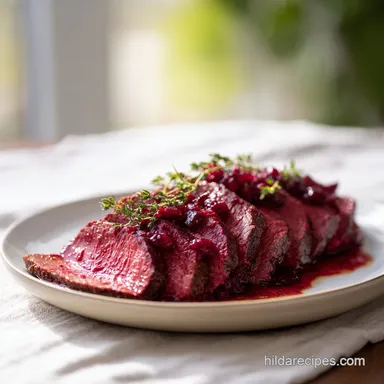 Cranberry Balsamic Roast Beef: Tender