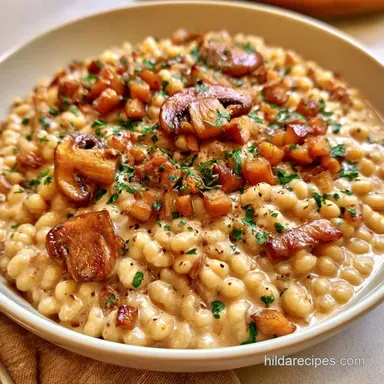 Cream of Mushroom Pastina in 30 Minutes Recipe Card