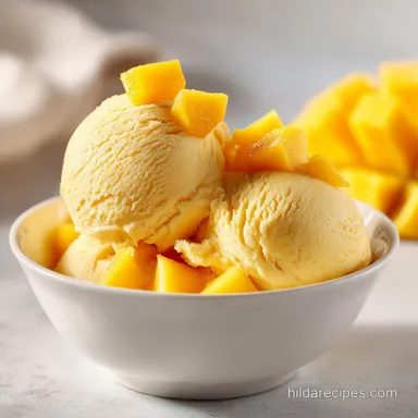 Mango Frozen Yogurt in 10 Minutes Recipe Card