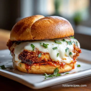 Crispy Chicken Parmesan Sandwich Recipe for 4 Recipe Card