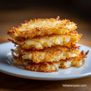 Crispy Hash Browns Recipe for 4 Servings Recipe Card