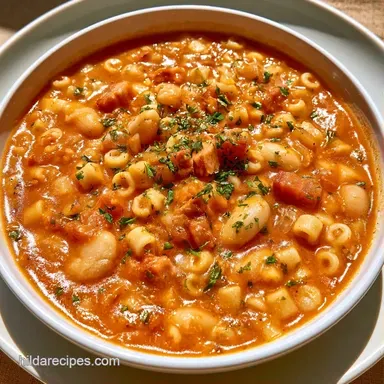 Easy Pasta Fagioli in 35 Minutes Recipe Card