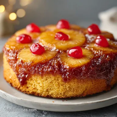 Easy Pineapple Upside Down Cake in 60 Minutes Recipe Card