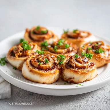Turkey Pinwheels for 6 Servings with Creamy Herb Filling Recipe Card
