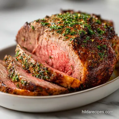 Fall Apart Sirloin Tip Roast with Garlic and Herbs for 7 Servings