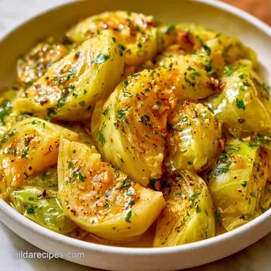 Garlic Butter Boiled Cabbage in 30 Min Recipe Card