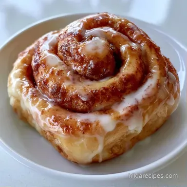 Tender Glazed Cinnamon Bun for 12 Recipe Card