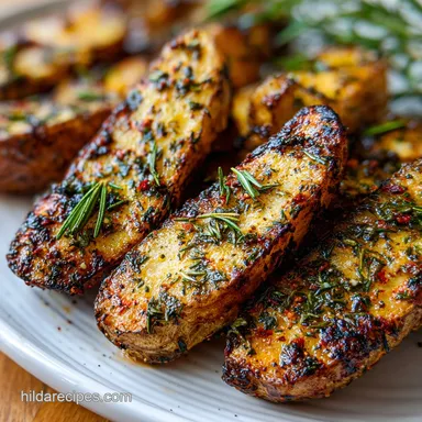 Grilled Potatoes Recipe with Rosemary and Smoked Paprika: Crispy