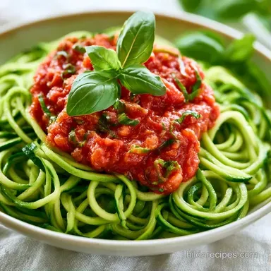 Zucchini Spaghetti in 35 Minutes Recipe Card