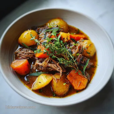 Hearty Beef Stew with Root Vegetables (Total 2h 10m)