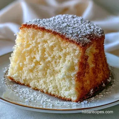 Angel Food Cake for 12 Servings Fluffy Recipe Card