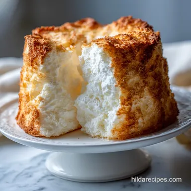 Homemade Angel Food Cake Recipe for 12 Servings Recipe Card