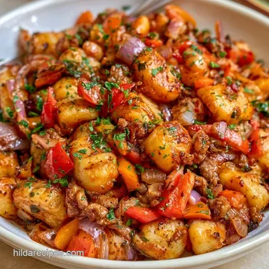 Italian Sausage Gnocchi Bake Recipe Card