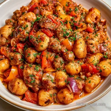 Italian Sausage Gnocchi Bake