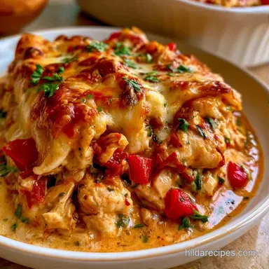 Enchilada Casserole for 8 Servings Recipe Card