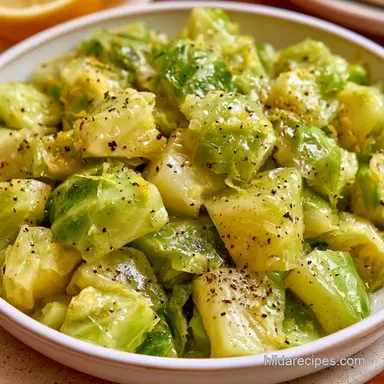Lemon Pepper Boiled Cabbage in 17 Minutes Recipe Card