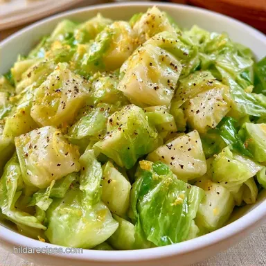 Lemon Pepper Boiled Cabbage in 17 Minutes
