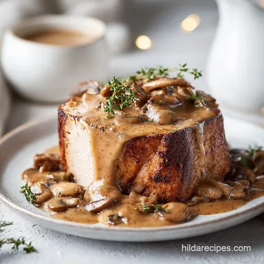 Meatloaf with Mushroom Gravy Recipe for 8 Servings