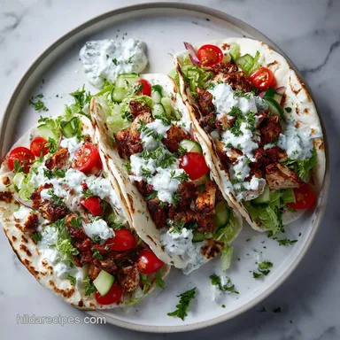 Mediterranean Chicken Tacos with Tzatziki Sauce