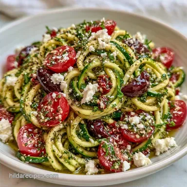 Mediterranean Zucchini Noodles in 25 Min