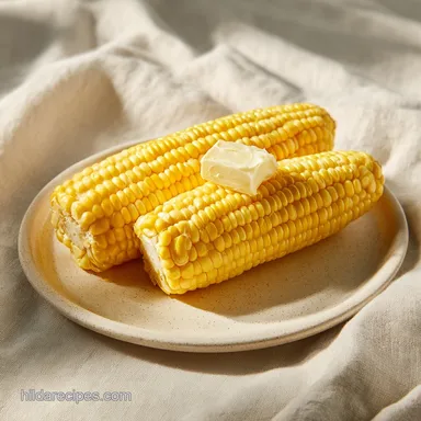 Microwave Corn on the Cob without Husks in 6 Minutes Recipe Card