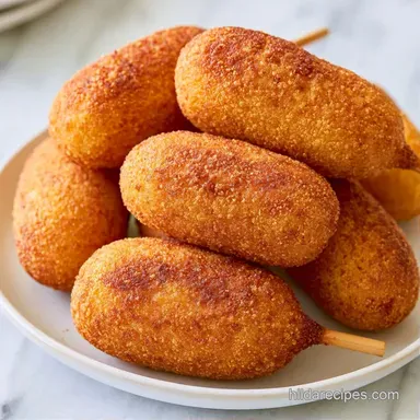 Mini Breakfast Corn Dogs in 40 Minutes Recipe Card
