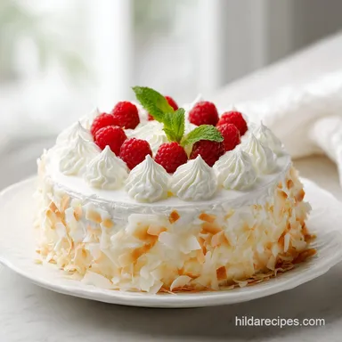 Coconut Cream Cake with Cream Cheese Frosting for 14 Servings Recipe Card