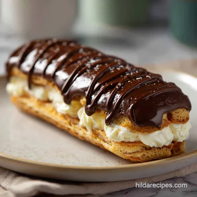 No Bake Chocolate Eclair Cake Recipe for 15 Servings Recipe Card