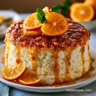 Orange Dream Angel Food Cake for 16